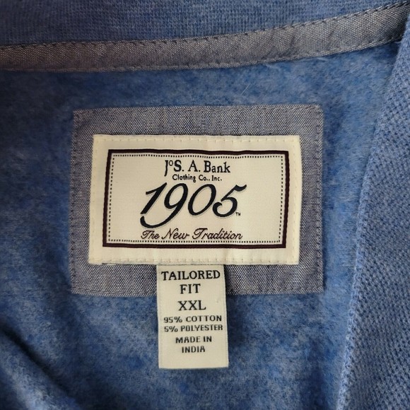 Jos. A. Bank Men's Pullover Sweater Size XXL Blue Patched Elbow Tailored Fit - Picture 10 of 10